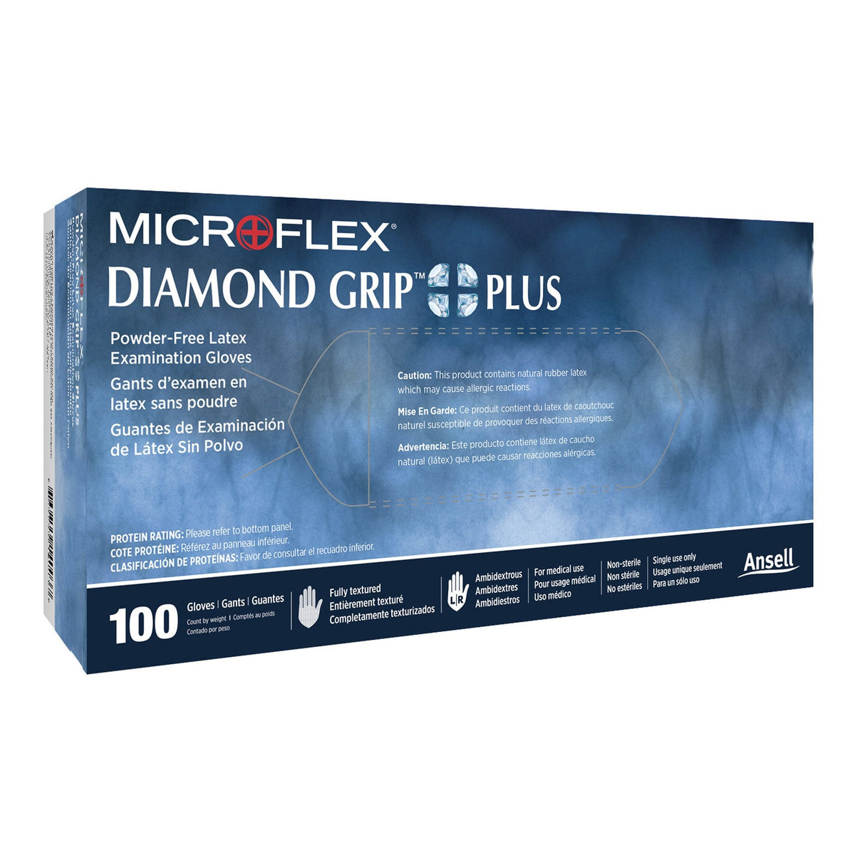 Microflex Diamond Grip Plus Latex Gloves - DGP-350-S-Box - LL Medico