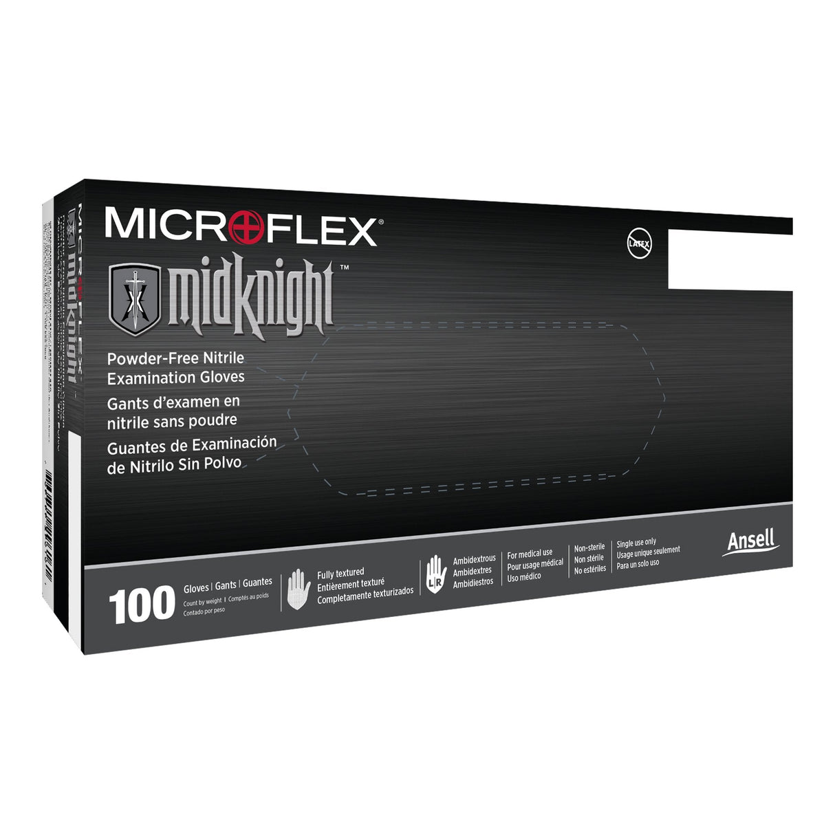 Microflex Midknight Nitrile Exam Glove - MK-296-S-Box - LL Medico