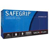 Microflex SafeGrip Latex Extended Cuff Length Exam Glove, Extra Large, Blue - SG-375-XL-Box - LL Medico