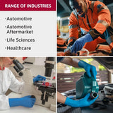 Microflex SafeGrip Powder-Free Latex Exam Gloves, Extended Cuff, Blue - SG-375-XL-Box - LL Medico