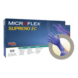Microflex Supreno EC Nitrile Extended Cuff Length Exam Glove, Extra Large, Blue - SEC-375-XL-Box - LL Medico