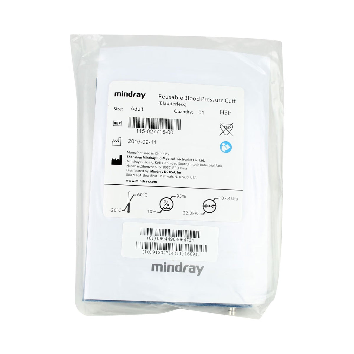 Mindray Reusable Blood Pressure Cuff, Adult, 24 to 35 cm - 115-027715-00-Single - LL Medico