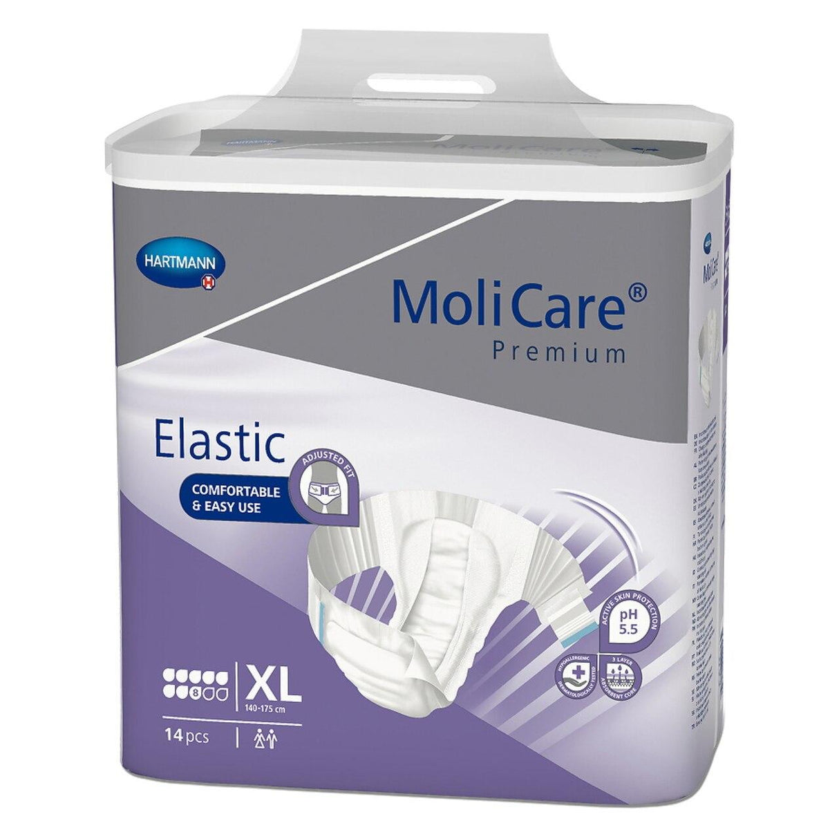 MoliCare Premium Elastic Briefs, 8D - 165471-Case - LL Medico
