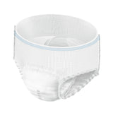 A white Molicare Premium Mobile 6D Pull-Up Underwear with a blue waistband, designed for adult incontinence, is displayed against a plain white background.