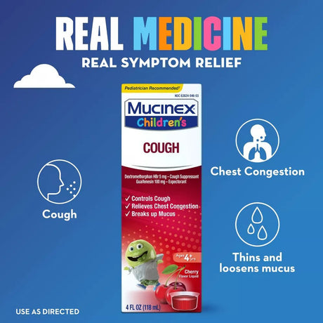 Mucinex Children's Expectorant Liquid Cherry, 4 oz - 63824094603 - LL Medico