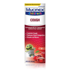 Mucinex Children's Expectorant Liquid Cherry, 4 oz - 63824094603 - LL Medico