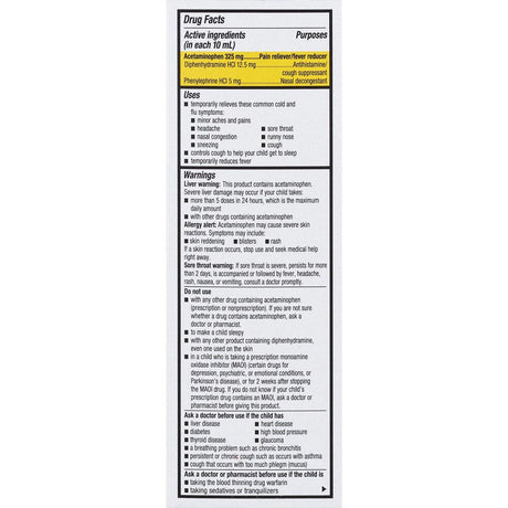 Mucinex Children's Nighttime Multi - Symptom Cold Relief Liquid, Very Berry, 4 oz - 36382460064 - LL Medico