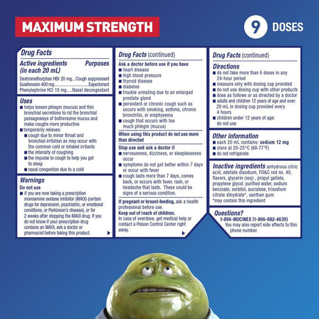 Mucinex Fast - Max Severe Congestion & Cough Liquid, Maximum Strength, 6 oz - 63824001466 - LL Medico