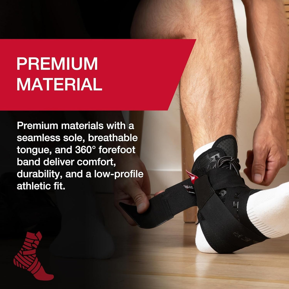 Mueller Lace-Up Ankle Support with Straps, One Size Fits Most - 42037-Single - LL Medico