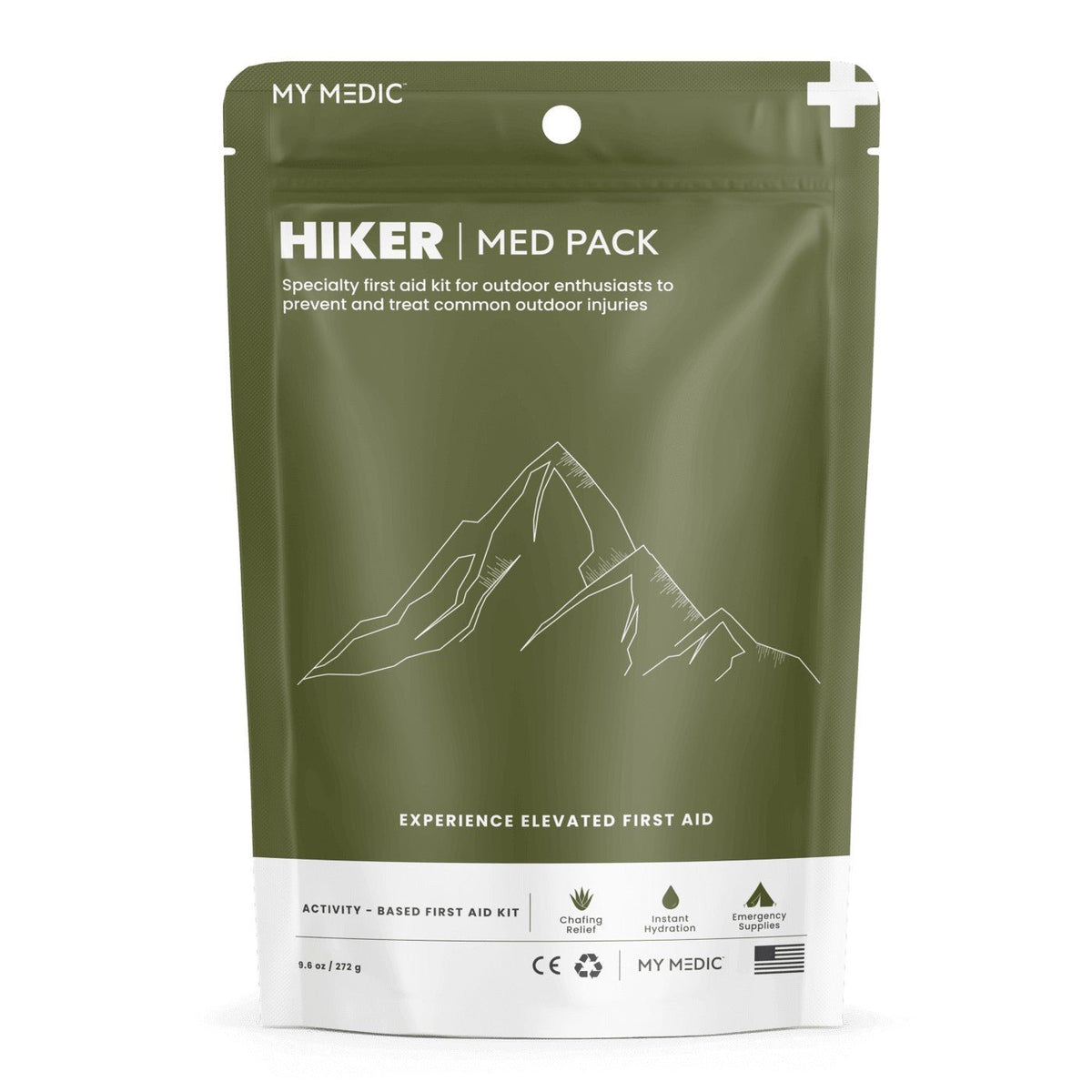 My Medic Hiker Med Pack First Aid Kit, Single Pouch - MM-MED-PACK-HKR-EA-V2-Single - LL Medico