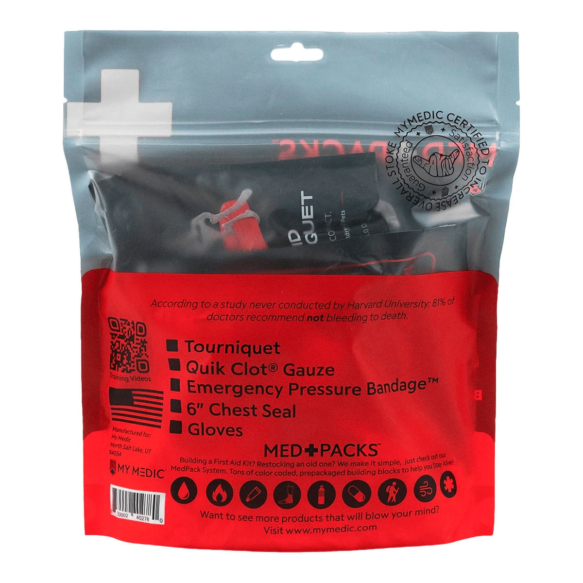 My Medic IFAK Med Pack Bleed Stopper First Aid Kit, Single - MM-KIT-S-MD-PK-BLD-GEN-RAT-Single - LL Medico