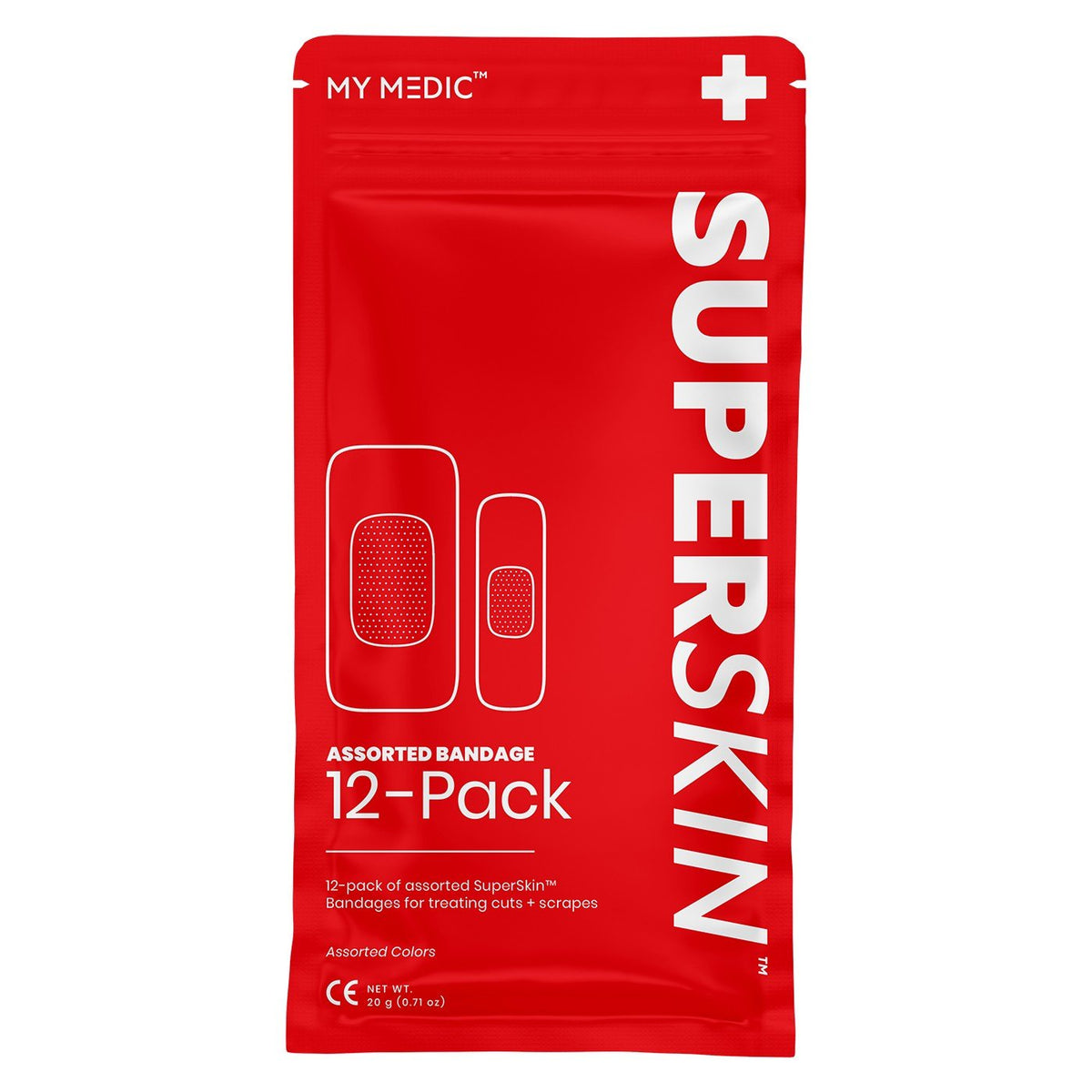 My Medic Med Pack SuperSkin First Aid Kit, Plastic Pouch - MM-SPL-BNDG-PK-AB-AC-12PK-Single - LL Medico
