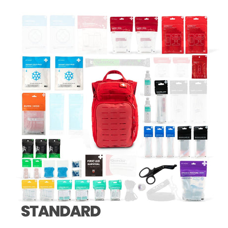 My Medic Recon Standard First Aid Kit Backpack with Emergency Medical Supplies, Black - MM-KIT-RCN-STN-BLK-Single - LL Medico
