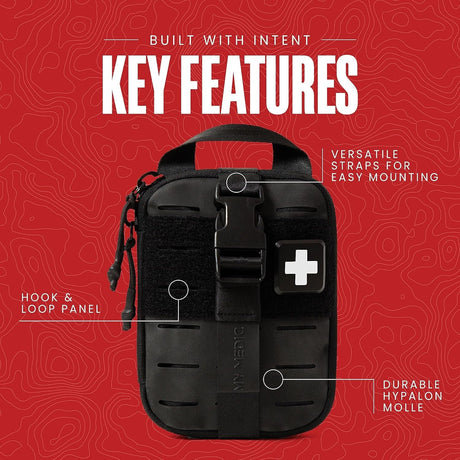 My Medic Sidekick First Aid Kit, Black - MM-KIT-U-SDE-KCK-BLK-Single - LL Medico