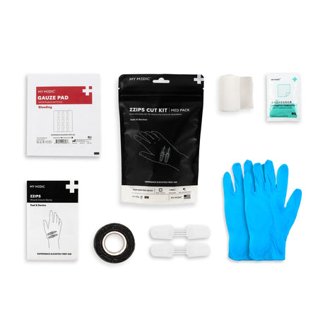 My Medic Zzips Cut Kit Med Pack First Aid Kit, 1.1 oz - MM-SPL-MD-PK-ZZIP-CUT-EA-Single - LL Medico