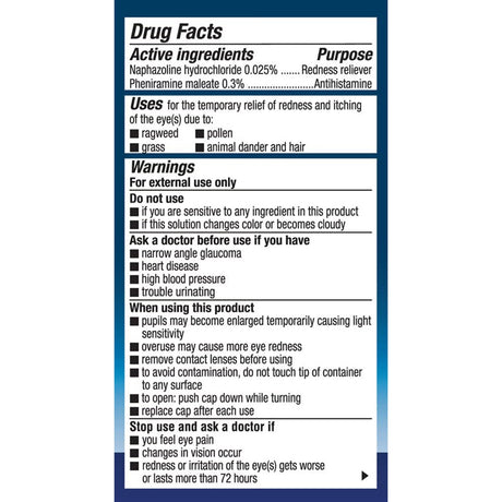 Naphcon-A Allergy Relief Eye Drops, 0.5 fl oz, Sterile - 00065008515-Single - LL Medico