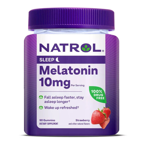 Natrol Melatonin 10 mg Sleep Gummies, Strawberry - 04746907331-Bottle - LL Medico