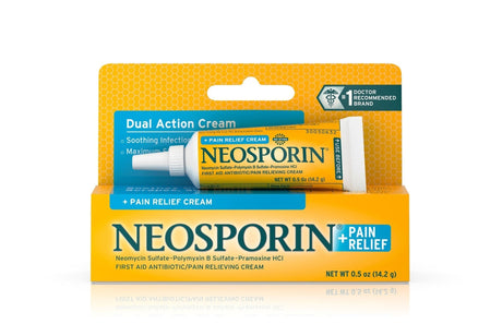 Neosporin + Pain Relief Cream, Maximum Strength First Aid Antibiotic, 0.5 oz Tube - 512382900-Single - LL Medico