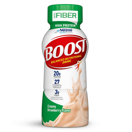 Nestle Boost High Protein, Creamy Strawberry, 8 oz Bottle, CS/24 - 00041679944363 - LL Medico