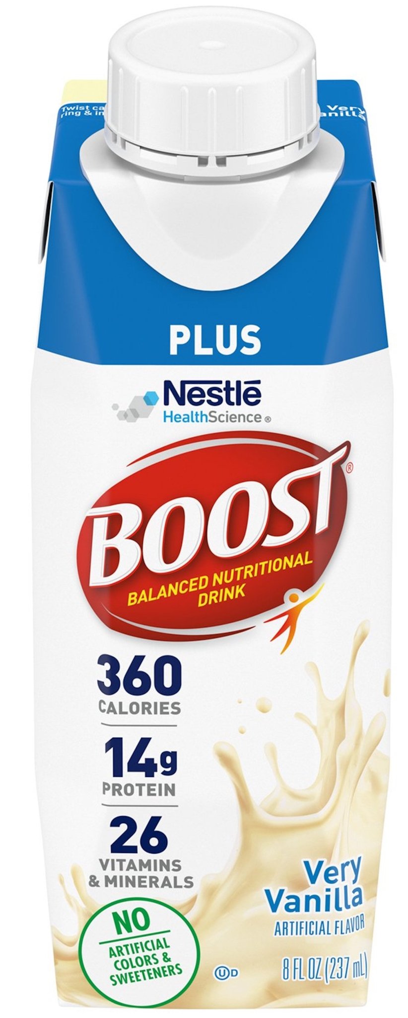 Nestle Boost Plus Nutritional Drink, Very Vanilla, 8 oz Carton, CS/24 - 00043900811864 - LL Medico