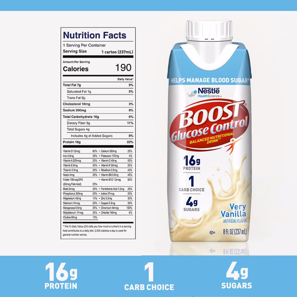 Nestle Glucose Control Nutritional Drink, Very Vanilla, CS/24 - 00043900661100-Case - LL Medico