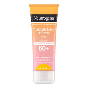 Neutrogena Invisible Daily Defense Sunscreen Lotion SPF 60+, 3-ounce Tube - 69968066103-Single - LL Medico