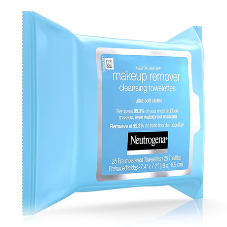 Neutrogena Makeup Remover Ultra-Soft Cleansing Towelettes, 25 Count Soft Pack - 680510500-Pack - LL Medico