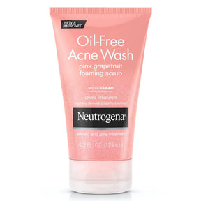 Neutrogena Oil-Free Acne Wash Pink Grapefruit Foaming Scrub, 4.2-ounce Tube - 07050105360-Single - LL Medico