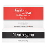 Neutrogena Rapid Clear Stubborn Acne Spot 10% Benzoyl Peroxide Gel, 1 ounce - 69968004301-Single - LL Medico