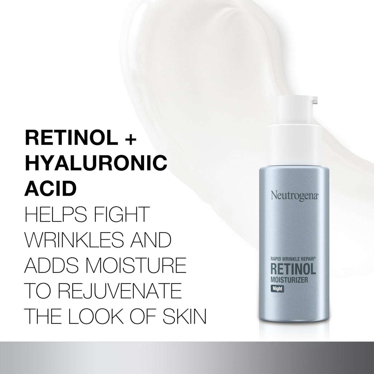 Neutrogena Rapid Wrinkle Repair Retinol Moisturizer Night Lotion, Unscented, 1 fl oz - 07050102122-Single - LL Medico