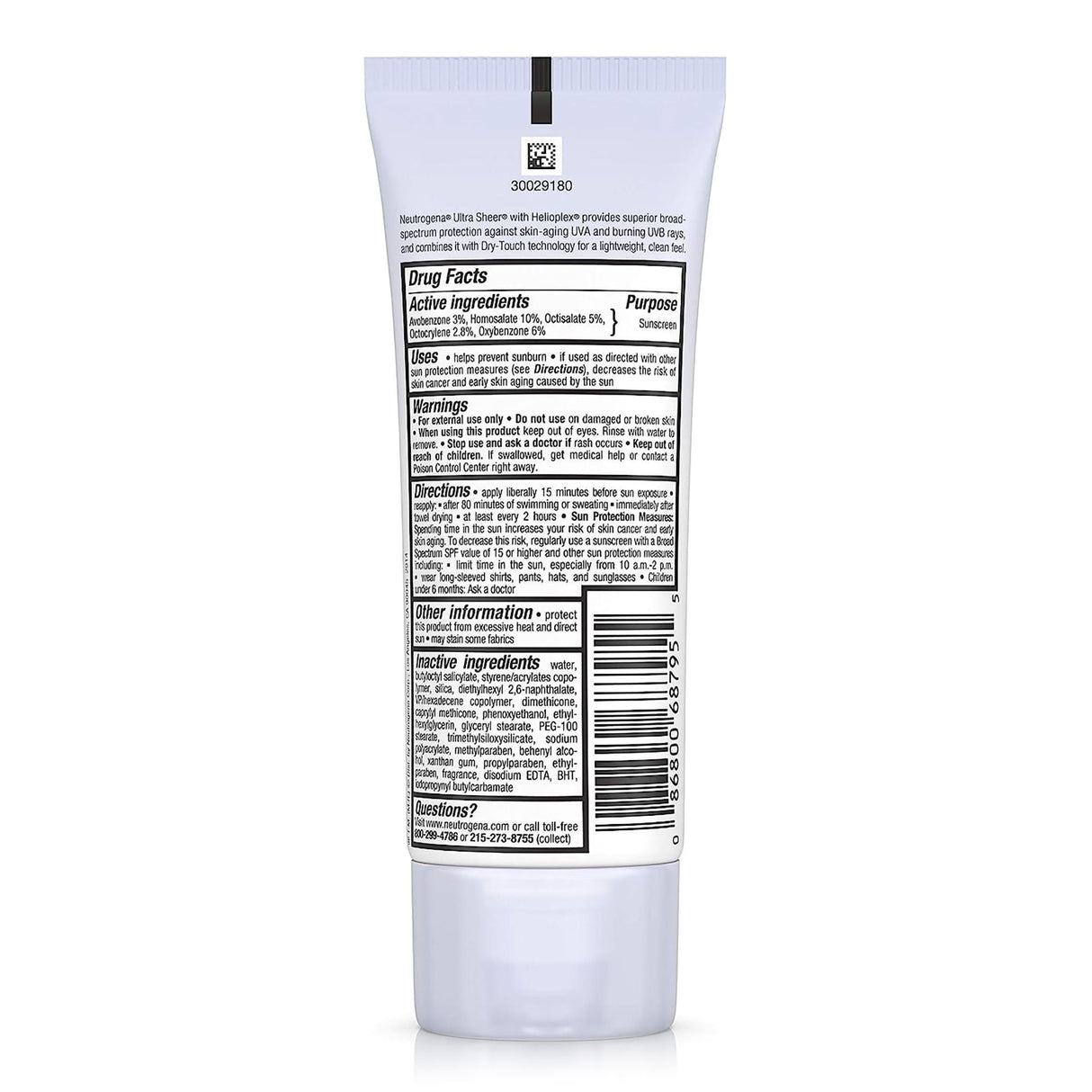 Neutrogena Ultra Sheer Dry-Touch Sunscreen SPF 45, 3-ounce Tube - 08680068795-Single - LL Medico