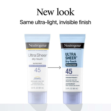 Neutrogena Ultra Sheer Dry-Touch Sunscreen SPF 45 Lotion, 3 fl oz - 08680068795-Single - LL Medico