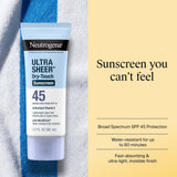 Neutrogena Ultra Sheer Dry-Touch Sunscreen SPF 45 Lotion, 3 fl oz - 08680068795-Single - LL Medico