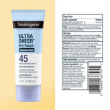 Neutrogena Ultra Sheer Dry-Touch Sunscreen SPF 45 Lotion, 3 fl oz - 08680068795-Single - LL Medico