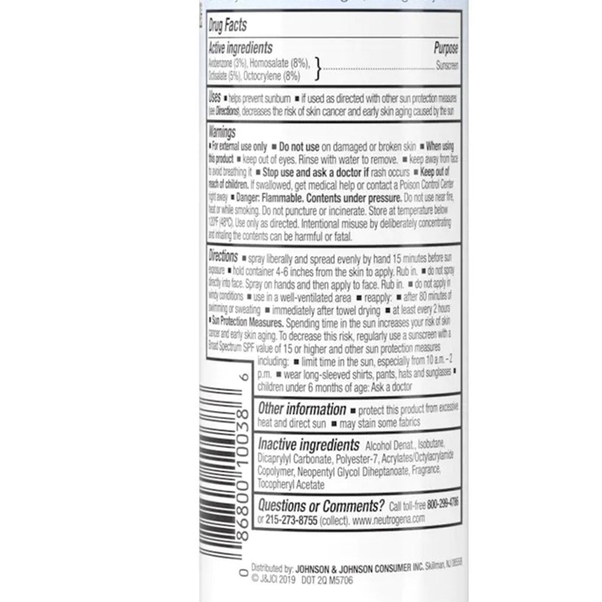 Neutrogena Ultra Sheer Sunscreen Spray, SPF 30 - 69968002105-Single - LL Medico