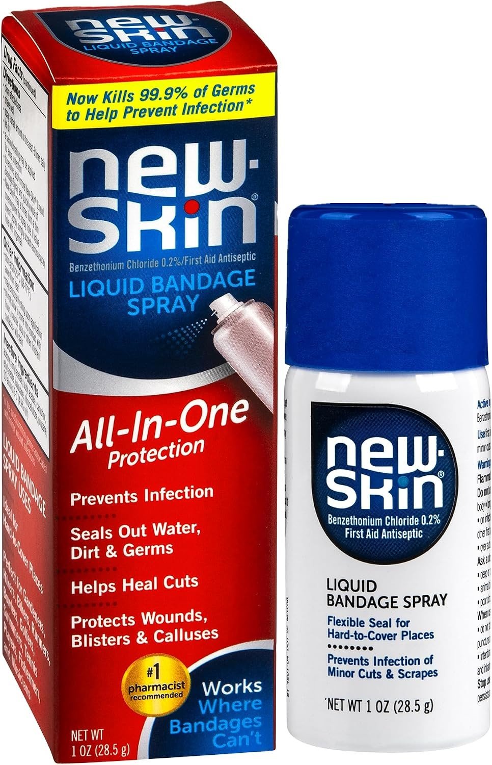 New-Skin Liquid Bandage, All-In-One Protection, 1 fl oz (30 mL) - 85140900701-Single - LL Medico