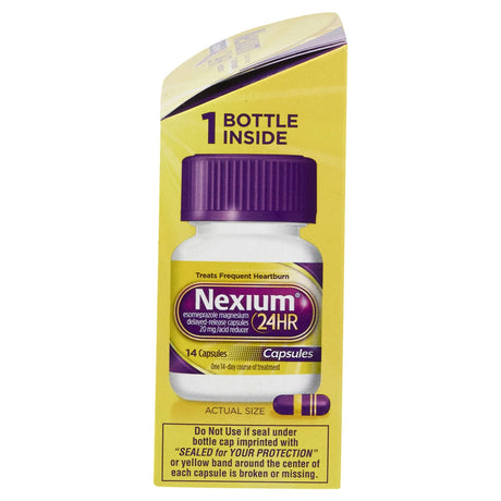 Nexium 24HR Acid Reducer Heartburn Relief Capsules, Esomeprazole 20 mg - 00573245028-Box - LL Medico