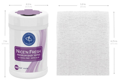 Nice'n Fresh Baby Wipe, Scented, Canister - 1313-Case - LL Medico