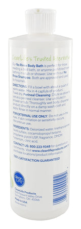No Rinse No-Rinse Rinse-Free Concentrated Body Wash 16 oz. - 07524400910-Single - LL Medico