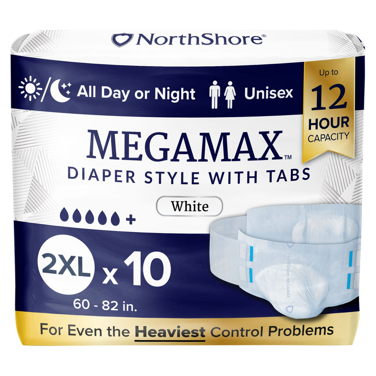 NorthShore MEGAMAX Adult Diapers - NS1637T-Trial - LL Medico