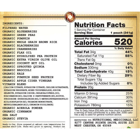 Nourish Pediatric Peptide Organic Tube Feeding Formula and Oral Supplement, Berry Medley - NOUPBWS124-Single - LL Medico