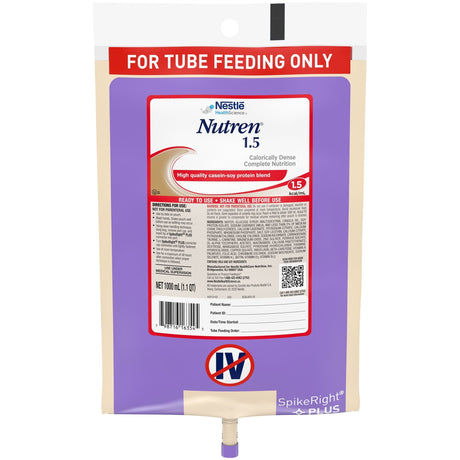 Nutren 1.5 Tube Feeding Formula, Unflavored, 1000 mL - 10798716263549-Single - LL Medico
