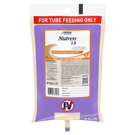 Nutren 2.0 Tube Feeding Formula, Unflavored, 1000 mL - 00798716441469-Single - LL Medico