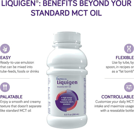 Nutricia Liquigen Emulsified MCT Oil, Unflavored, 8.5 oz - 71957-Single - LL Medico