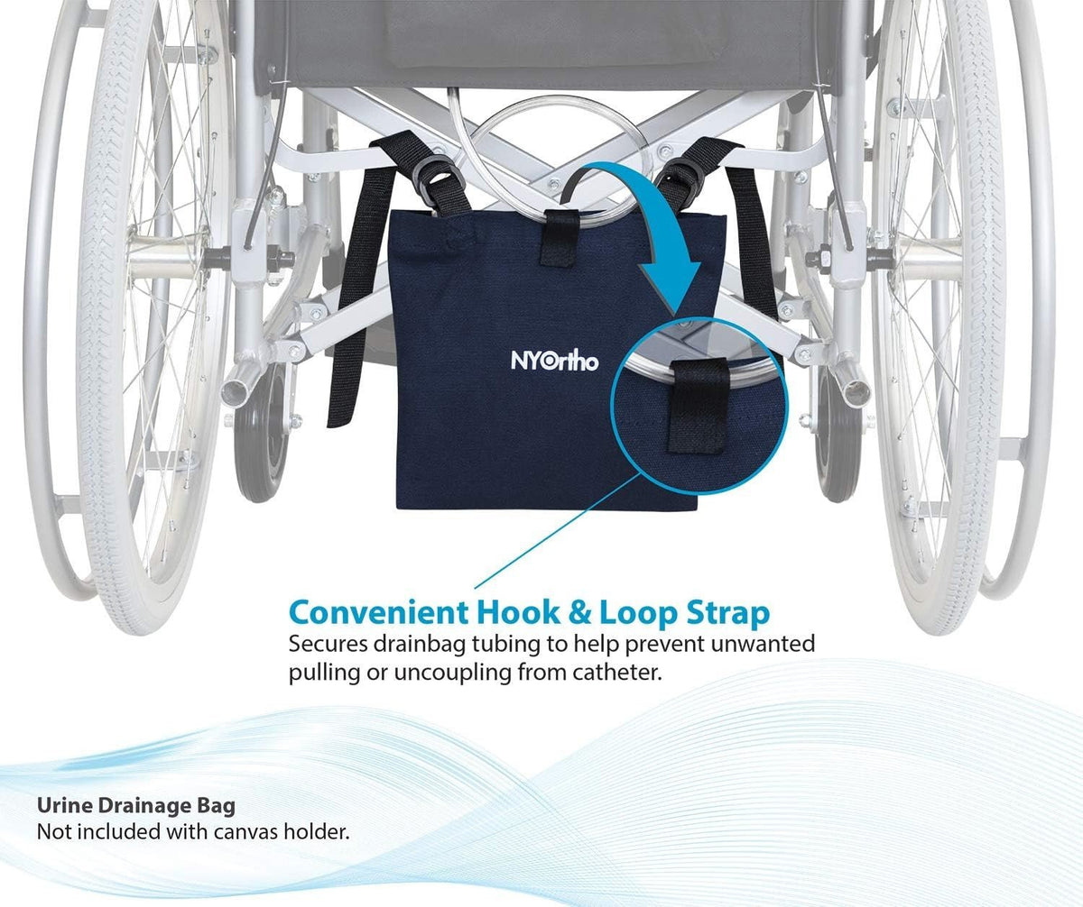 NYOrtho Wheelchair Urinary Drain Bag Holder, Vinyl Privacy Cover - 9549-Single - LL Medico