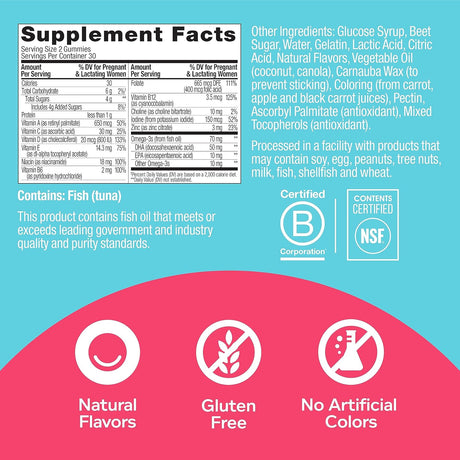 OLLY Prenatal Multivitamin Gummy with Folic Acid and DHA, 60 ct - 85815800504 - LL Medico