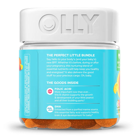 OLLY Prenatal Multivitamin Gummy with Folic Acid and DHA, 60 ct - 85815800504 - LL Medico