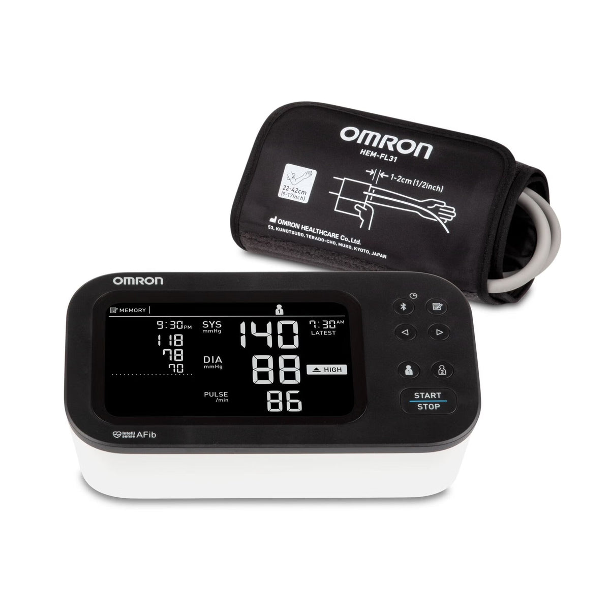 Omron 10 Series Upper Arm Blood Pressure Monitor, Adult Cuff - BP7465-Single - LL Medico