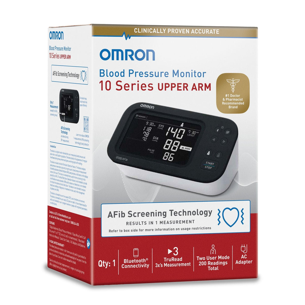 Omron 10 Series Upper Arm Blood Pressure Monitor, Adult Cuff - BP7465-Single - LL Medico