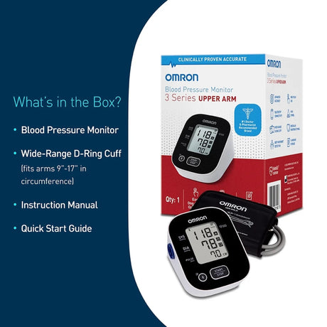 Omron 3 Series Upper Arm Blood Pressure Monitor, Adult Cuff - BP7150-Single - LL Medico